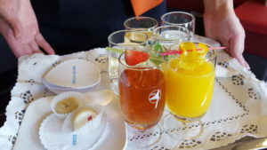 Welcome drink on Azerbaijan Airlines