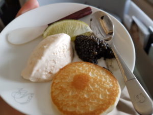 Caviar as welcome snack on Air France