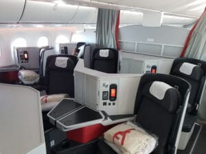 a seat on an airplane