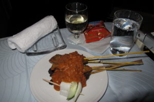Satay on Malaysia Airlines
