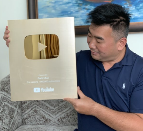 Sam has over 3 million Youtube subscribers and more than 800 million views