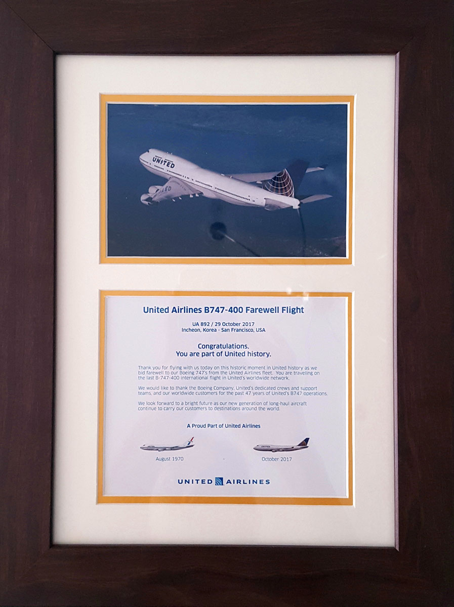 a framed picture of an airplane