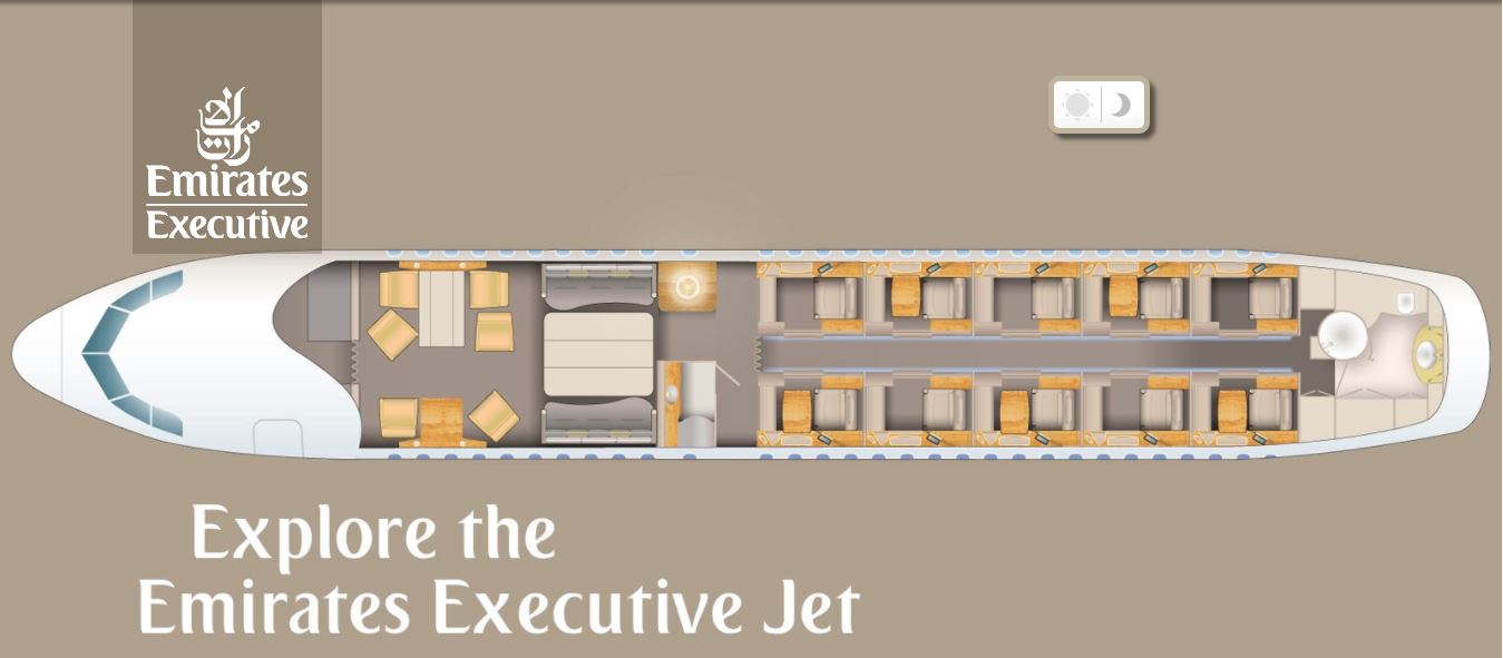 a floor plan of an airplane