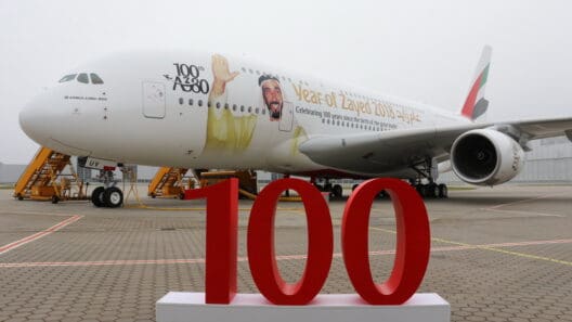 Emirates 100th A380