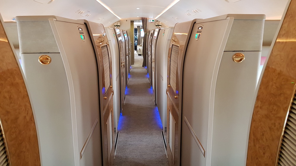 a row of doors in a plane