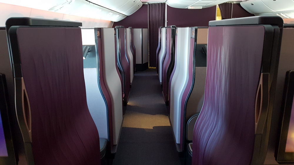 Qatar Airways Qsuite Business Class cabin