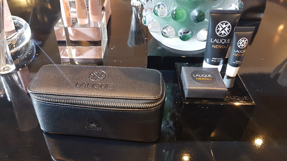 Singapore Airlines First Class Suite Male Amenity Kit by Lalique.