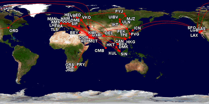 2017 Flight Map