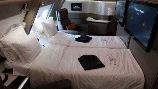two beds in a plane