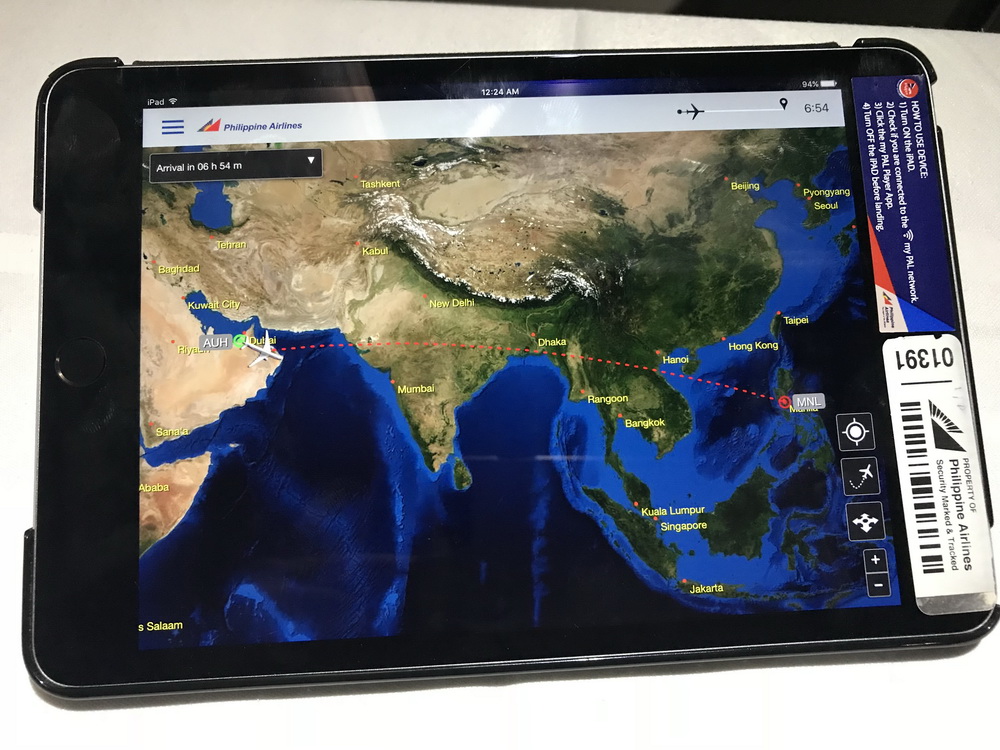 a map of the world on a tablet