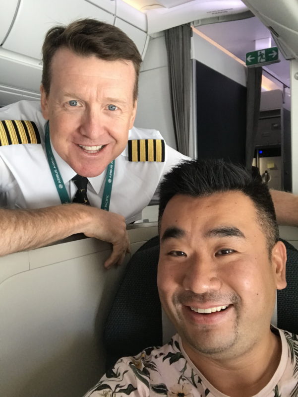 With Captain Evan Summerfield, deputy chief pilot (Airbus) at Cathay Pacific
