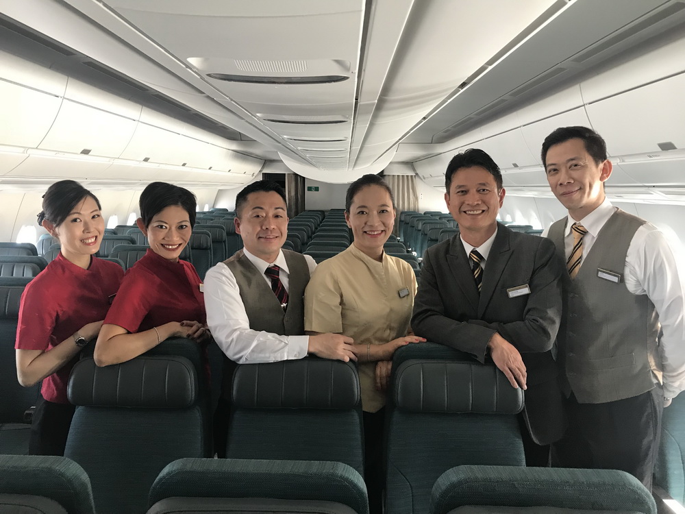 Cabin crew come from many Asian countries