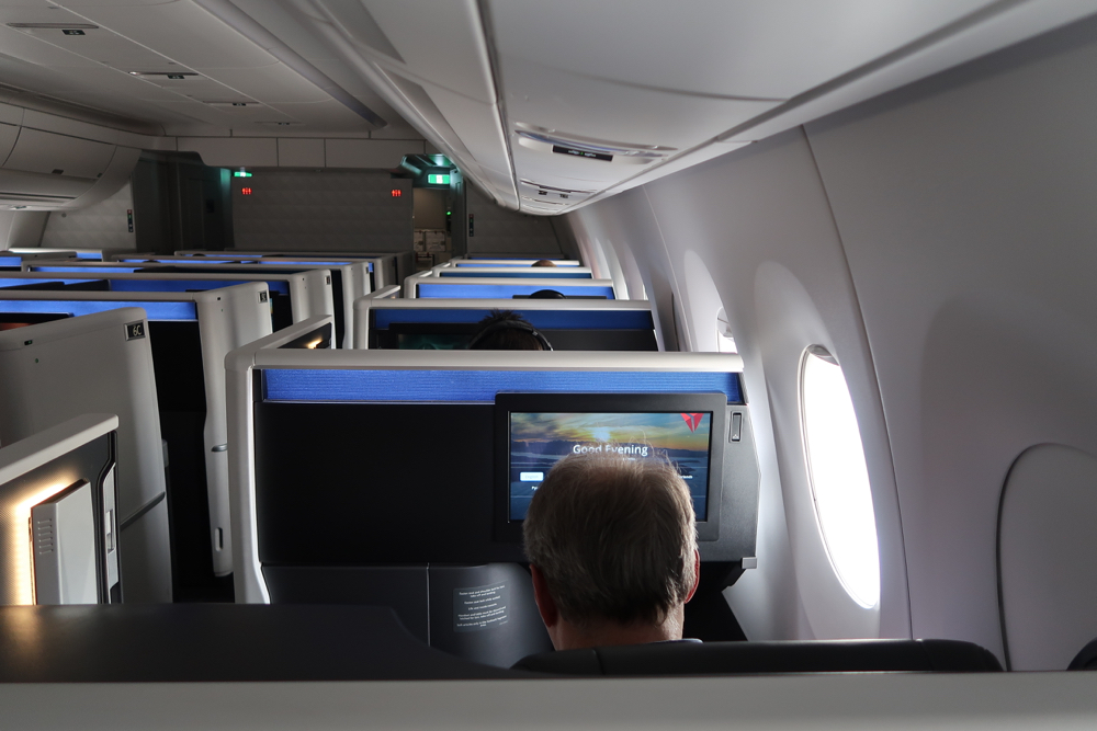 a man sitting in an airplane