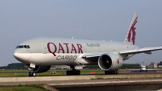 a large airplane on a runway