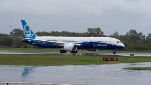 a plane on the runway