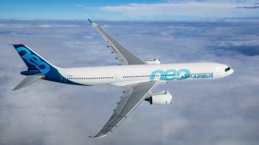 an airplane flying in the sky