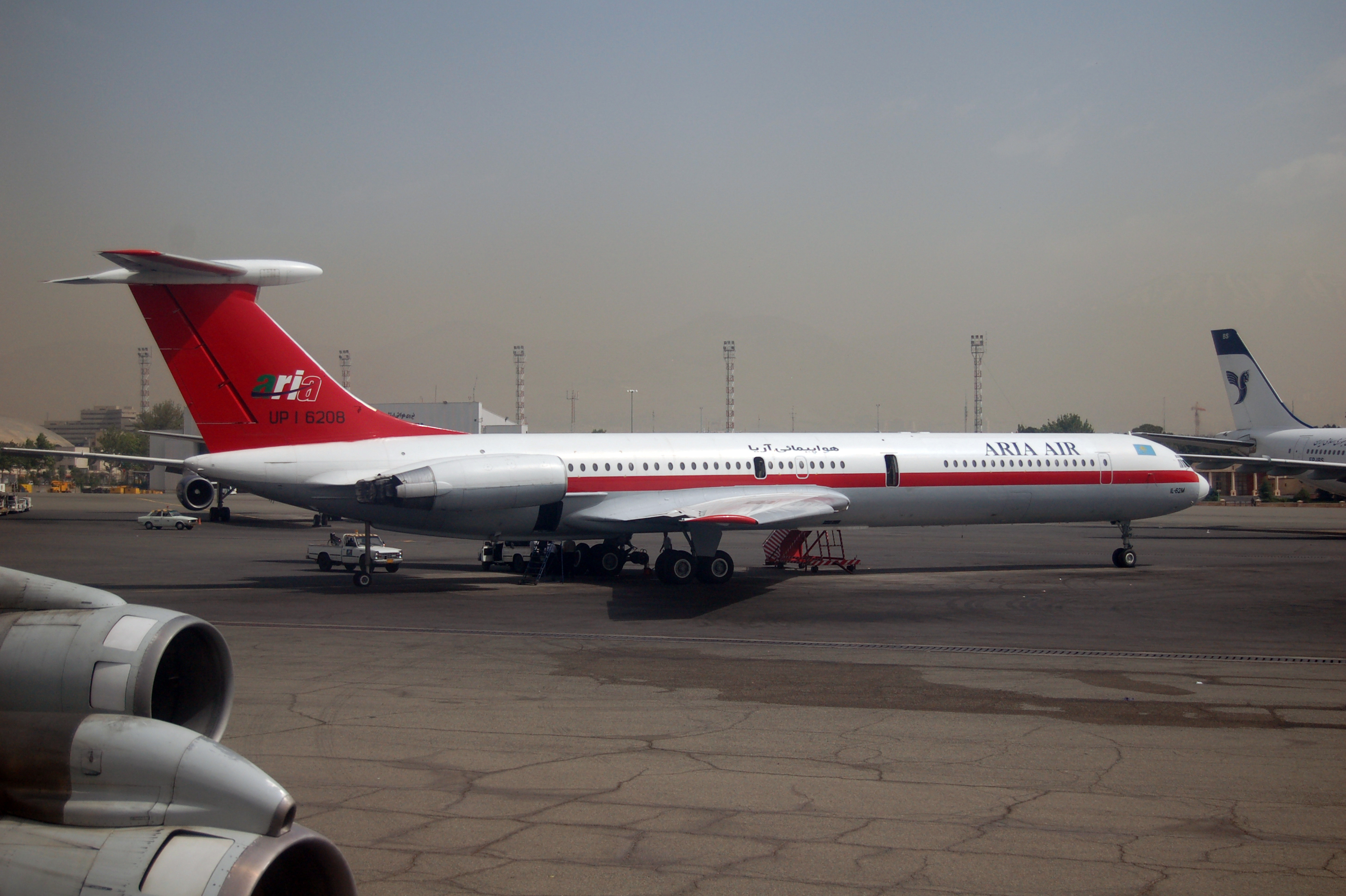A tragic bird, UP-i6208 of Aria Air crashed in Mashhad on July 24 2009, two  months after this picture was taken Guy Van Herbruggen 
