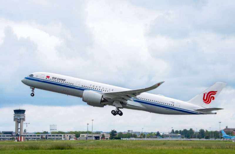 a plane taking off from a runway