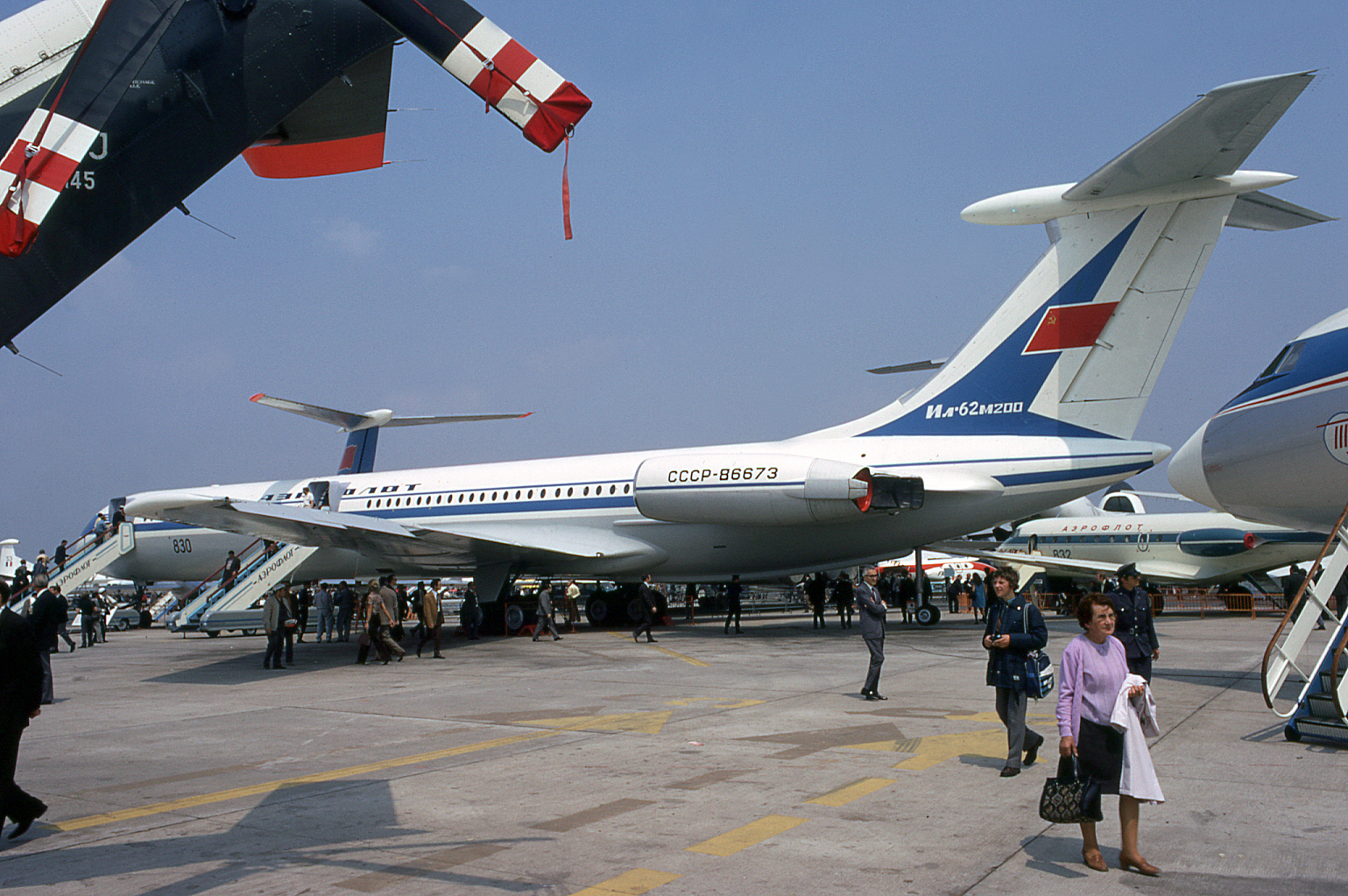 CCCP-86673 was the first Il-62M and is seen here at the Paris Air