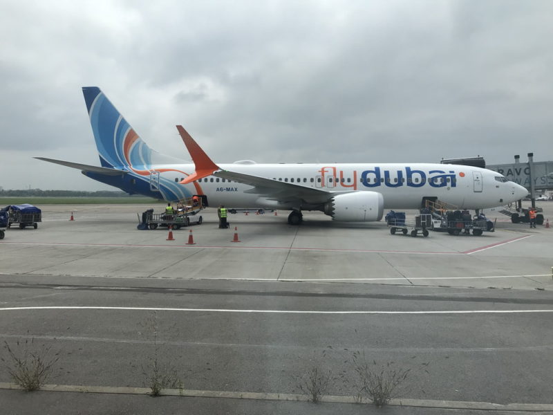 an airplane on the runway