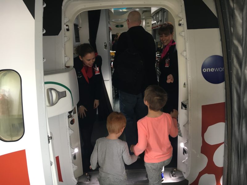 a group of people in an airplane