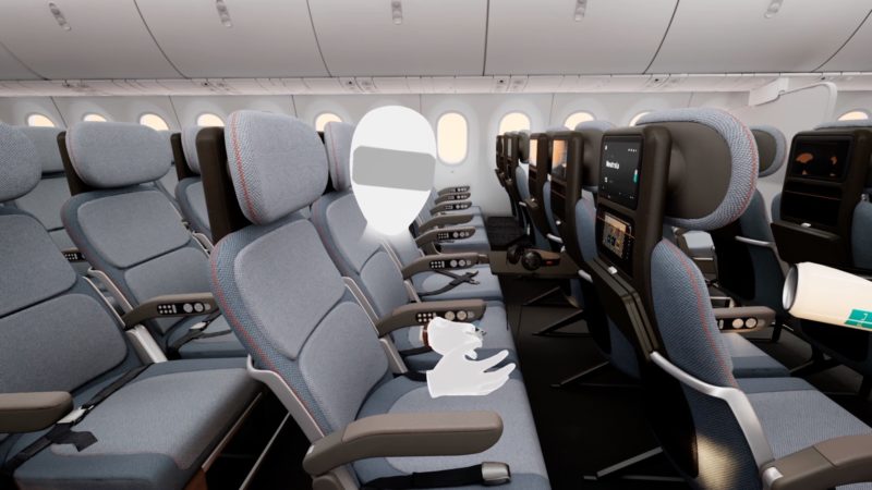 VR of PearsonLloyd's high quality Economy cabin design