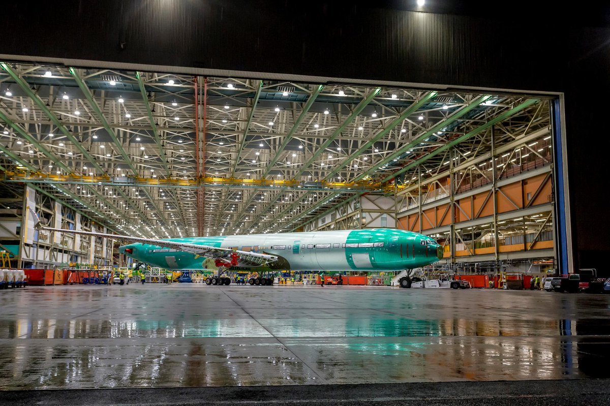 Boeing rolls out first 777x for static testing