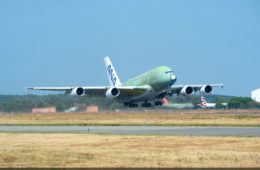 a plane taking off from a runway