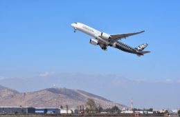 a plane flying in the sky