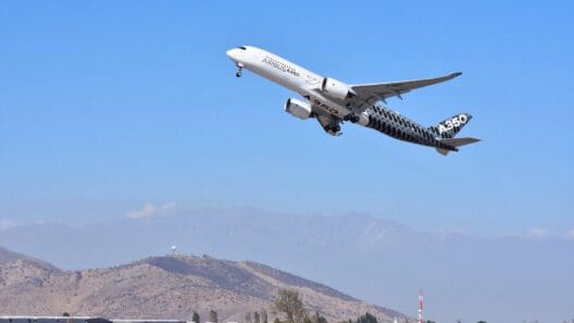 a plane flying in the sky