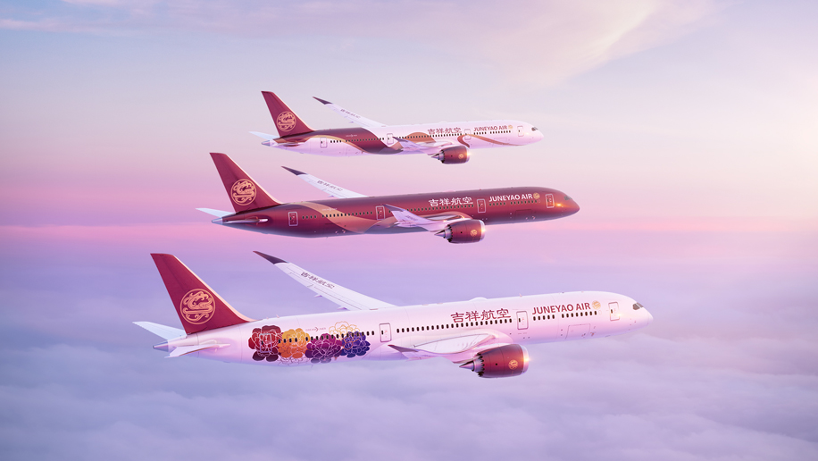 Juneyao Airlines takes delivery of their first Boeing 787 Dreamliner