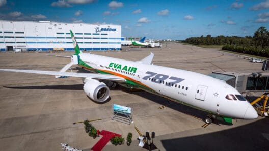 EVA Air receives their first Boeing 787 Dreamliner