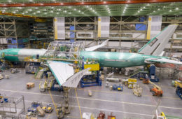 Boeing 777x flight test aircraft comes together