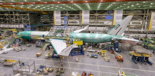 Boeing 777x flight test aircraft comes together