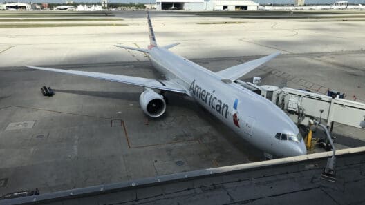 an airplane parked on a runway