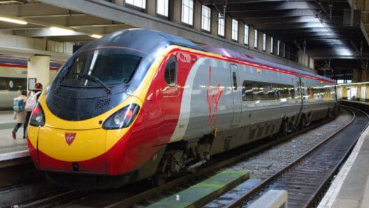 a train on the tracks