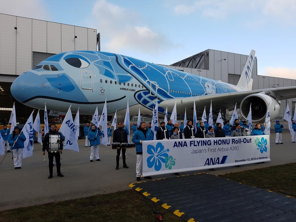 Airbus rolls out first A380 for ANA
