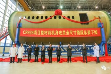 First CR929 fuselage prototype complete