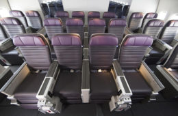 rows of seats in an airplane