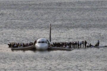 a plane with people on it