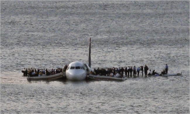 a plane with people on it