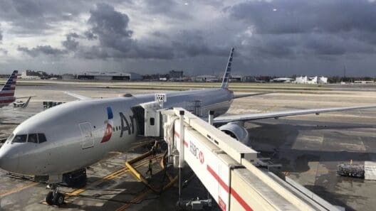 an airplane at an airport