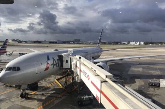 an airplane at an airport