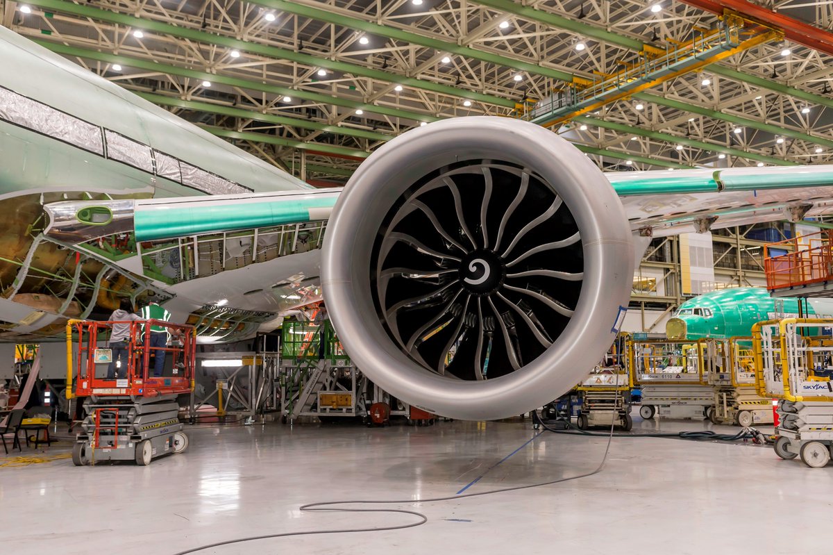 Boeing installs engines on 777X flight test aircraft