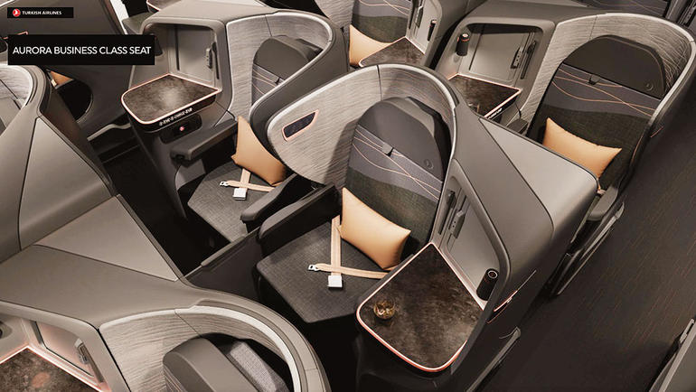 a group of seats in a plane