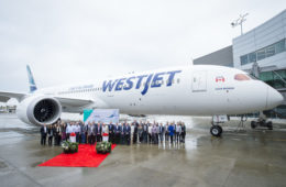 WestJet takes delivery of their first Boeing 787 Dreamliner
