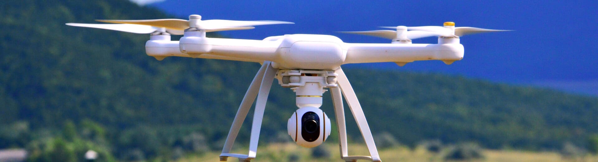 a drone flying in the air