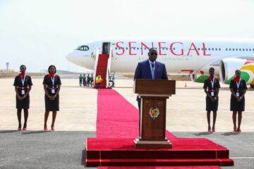 Air Senegal Airbus A330neo arrives in Dakar for presentation