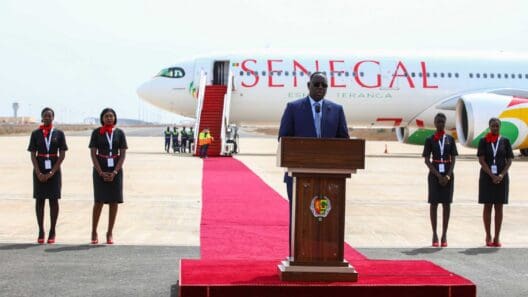Air Senegal Airbus A330neo arrives in Dakar for presentation