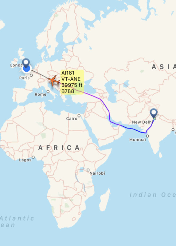 Air India Delhi to London flight is taking a detour.
